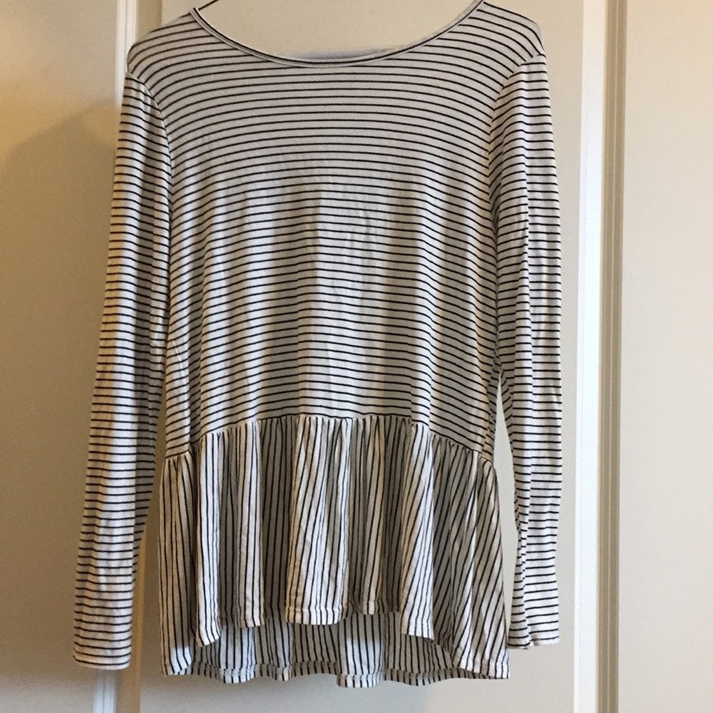 peplum striped tee